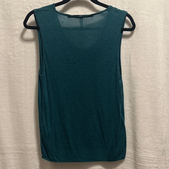 Kenzie Teal Sleeveless Drape Neck Top - Picture 3 of 3
